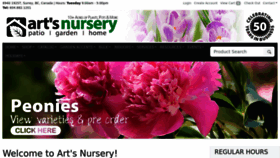 What Artsnursery.com website looked like in 2023 (2 years ago)