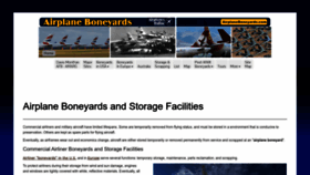 What Airplaneboneyards.com website looked like in 2023 (1 year ago)
