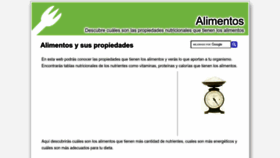 What Alimentos.org.es website looked like in 2023 (1 year ago)