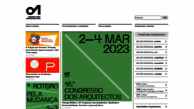 What Arquitectos.pt website looked like in 2023 (1 year ago)