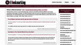 What Abookmarking.com website looked like in 2023 (1 year ago)