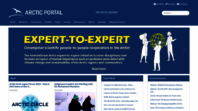What Arcticportal.org website looked like in 2023 (1 year ago)