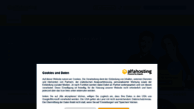 What Alfahosting.de website looked like in 2023 (1 year ago)
