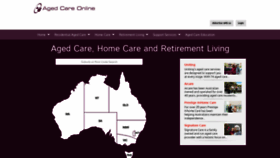 What Agedcareonline.com.au website looked like in 2023 (1 year ago)