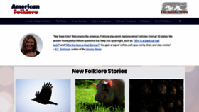 What Americanfolklore.net website looked like in 2023 (1 year ago)
