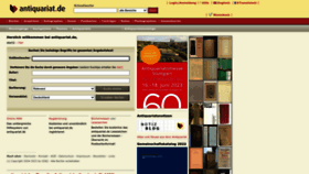What Antiquariat.de website looked like in 2023 (1 year ago)