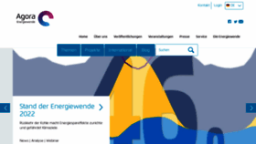 What Agora-energiewende.de website looked like in 2023 (1 year ago)