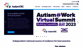 What Autismcrc.com.au website looked like in 2023 (1 year ago)