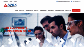 What Apexscientific.in website looked like in 2023 (2 years ago)