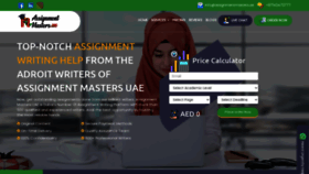 What Assignmentmasters.ae website looked like in 2023 (1 year ago)