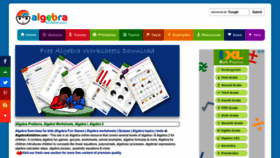 What Algebra4children.com website looked like in 2023 (1 year ago)