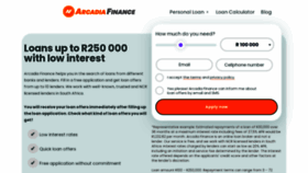 What Arcadiafinance.co.za website looked like in 2023 (2 years ago)