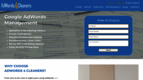 What Adwords4cleaners.co.uk website looked like in 2023 (1 year ago)