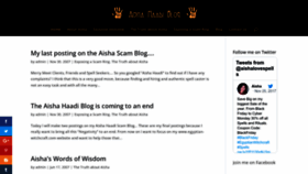What Aisha-haadi.com website looked like in 2023 (1 year ago)