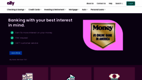 What Allybank.com website looked like in 2023 (1 year ago)