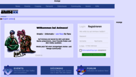 What Animexx.com website looked like in 2023 (1 year ago)