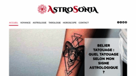 What Astrosonia.com website looked like in 2023 (1 year ago)