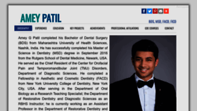 What Ameypatil.com website looked like in 2023 (3 years ago)