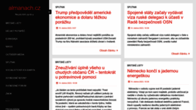 What Almanach.cz website looked like in 2023 (1 year ago)