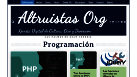 What Altruistas.org website looked like in 2023 (This year)