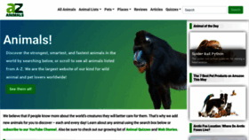 What A-z-animals.com website looked like in 2023 (This year)