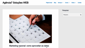 What Agencia7.com website looked like in 2023 (This year)
