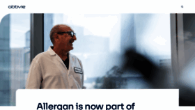 What Allergan.com website looked like in 2023 (This year)