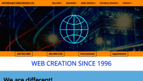 What Affordablewebdesign.ca website looked like in 2023 (This year)