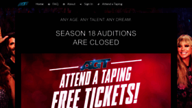 What Americasgottalentauditions.com website looked like in 2023 (This year)