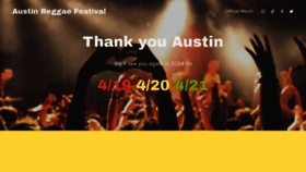 What Austinreggaefest.com website looked like in 2023 (This year)