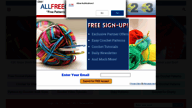 What Allfreecrochet.com website looked like in 2023 (This year)
