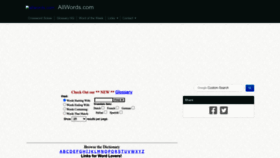 What Allwords.com website looked like in 2023 (This year)