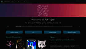 What Artfight.net website looked like in 2023 (This year)
