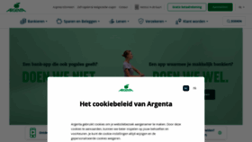 What Argenta.be website looked like in 2023 (2 years ago)