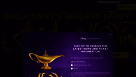What Aladdinthemusical.com website looked like in 2023 (This year)
