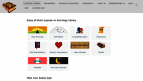What Astrolibrary.org website looked like in 2023 (This year)