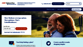 What Aarpmedicareplans.com website looked like in 2023 (This year)
