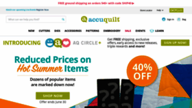What Accuquilt.com website looked like in 2023 (This year)