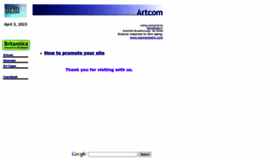 What Artcom.com website looked like in 2023 (This year)