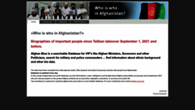 What Afghan-bios.info website looked like in 2023 (This year)