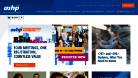 What Ashp.org website looked like in 2023 (This year)