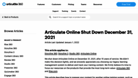 What Articulate-online.com website looked like in 2023 (This year)
