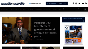 What Acadienouvelle.com website looked like in 2023 (2 years ago)