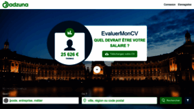 What Adzuna.fr website looked like in 2023 (2 years ago)