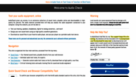What Audiocheck.net website looked like in 2023 (2 years ago)