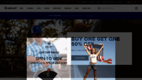 What Ariat.com website looked like in 2023 (This year)