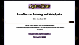 What Astrostar.com website looked like in 2023 (This year)