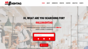 What All-hashtag.com website looked like in 2023 (This year)