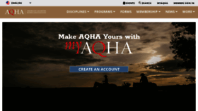 What Aqha.com website looked like in 2023 (This year)