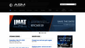What Asminternational.org website looked like in 2023 (This year)